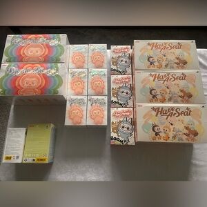 Popmart Labubu Plush Dolls Big into Energy Have a Seat & Exciting Macaron